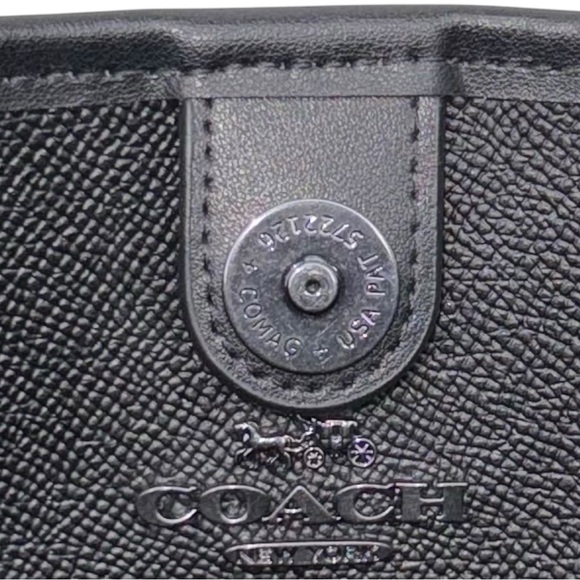 NWOT COACH City Tote Bag In Signature Canvas Gunmetal/Charcoal/Black - Picture 11 of 13